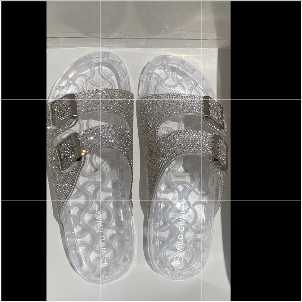 WILD DIVA Rhinestone Sandals